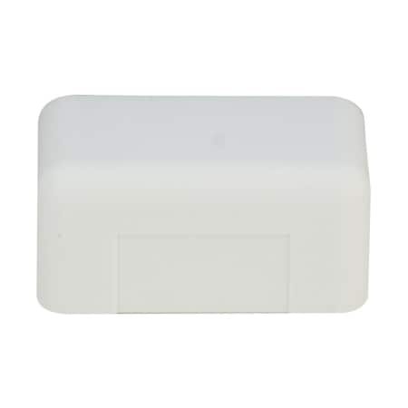 Cable Wholesale End Cap Raceway, 31R2 Series, 1-1/4 in W, White 31R2-005WH